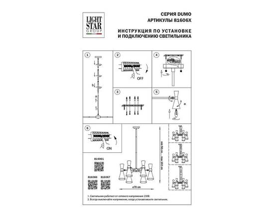 Подвесная люстра Lightstar Dumo 816066, изображение 2