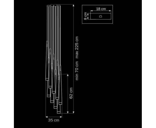 Подвесная люстра Lightstar Meta Duovo 807086, изображение 2