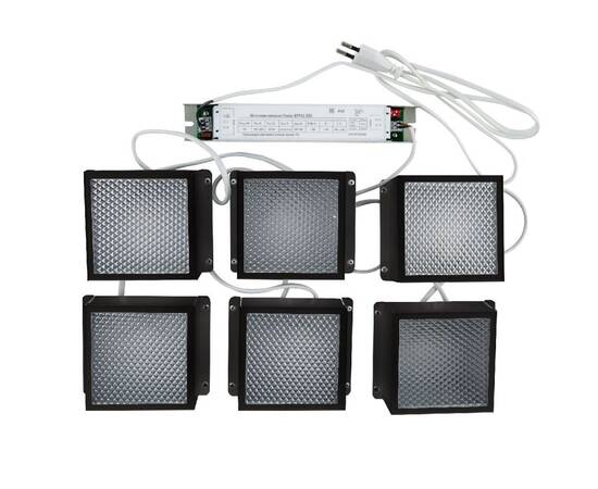 Встраиваемый светильник (комплект из 6 шт) Uniel ULP-1010 42W/4000К IP40 GRILYATO BLACK KIT06 UL-000