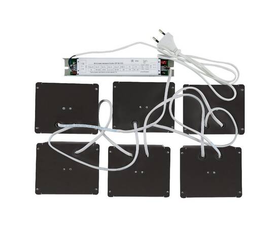 Встраиваемый светильник (комплект из 6 шт) Uniel ULP-1010 42W/4000К IP40 GRILYATO BLACK KIT06 UL-000, изображение 4