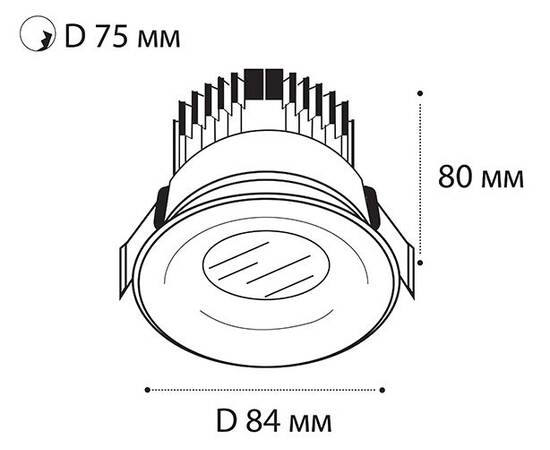 Встраиваемый светильник Italline IT06-6016 black 3000K, изображение 3