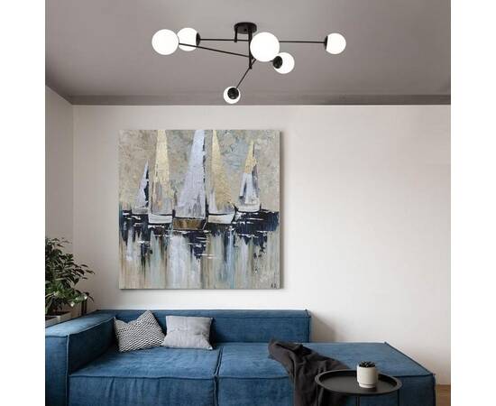 Потолочная люстра Eurosvet Netz 30181/6 черный Smart a062214, изображение 2