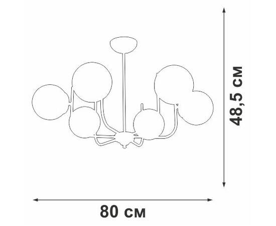 Люстра на штанге Vitaluce V39570-8/6PL, изображение 2