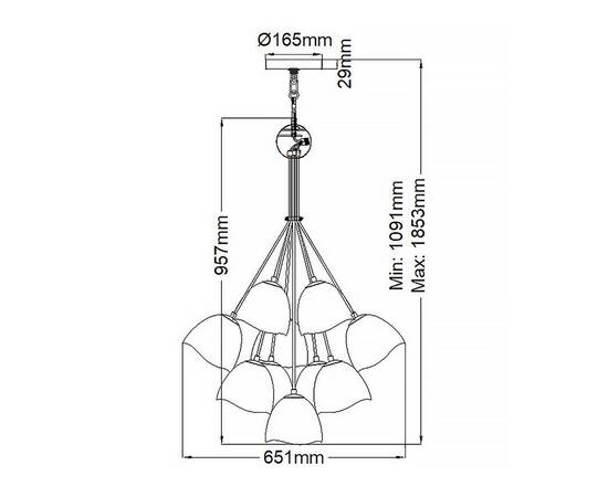 Подвесная люстра Hinkley Nula QN-NULA-15P, изображение 7