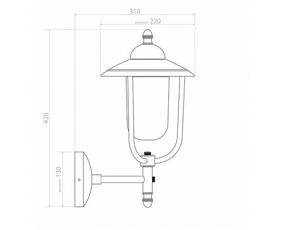 Уличный настенный светильник Covali WL-31080, изображение 7