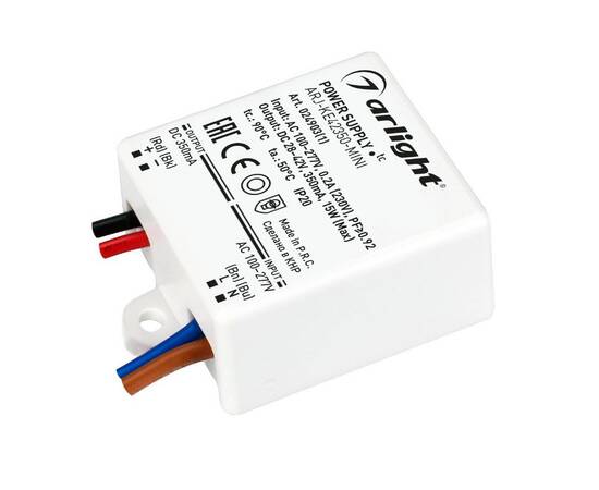 Блок питания Arlight ARJ-KE42350-MINI (15W, 350mA, PFC) 024903(1)