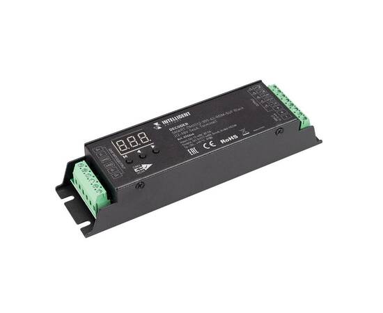 Декодер Arlight SMART-DMX512-305-63-RDM-SUF Black (12-48V, 5x4A, Terminal) (IARL, IP20 Металл, 5 лет