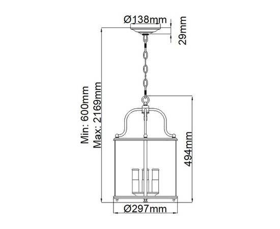 Подвесной светильник Hinkley Gentry HK-GENTRY-P-M-PW, изображение 5