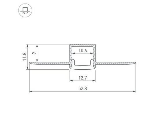 Профиль Arlight FANTOM-W12-2000 ANOD 040325, изображение 3
