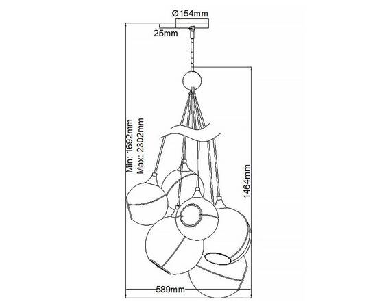 Подвесная люстра Hinkley Skye QN-SKYE-6P, изображение 5