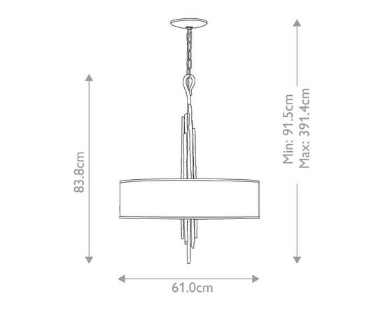 Подвесная люстра Hinkley Spyre HK-SPYRE6P-MMB, изображение 6