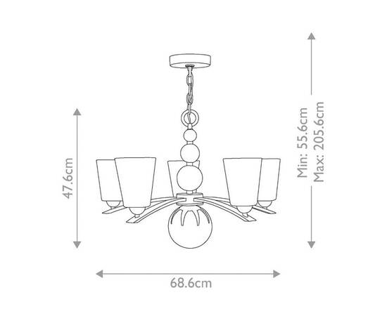 Подвесная люстра Hinkley Zelda HK-ZELDA5-VS, изображение 5