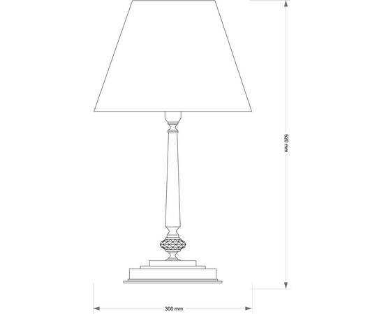 Настольная лампа Kutek San Marino Lampshade SAN-LG-1(P/A)CR, изображение 2