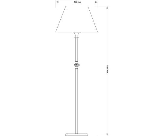 Торшер Kutek San Marino Lampshade SAN-LS-1(P/A)CR, изображение 2
