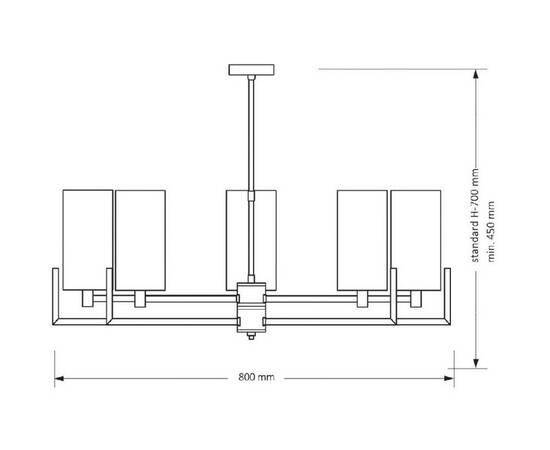 Люстра на штанге Kutek Mood Nemi NEM-ZW-5 (Z), изображение 2