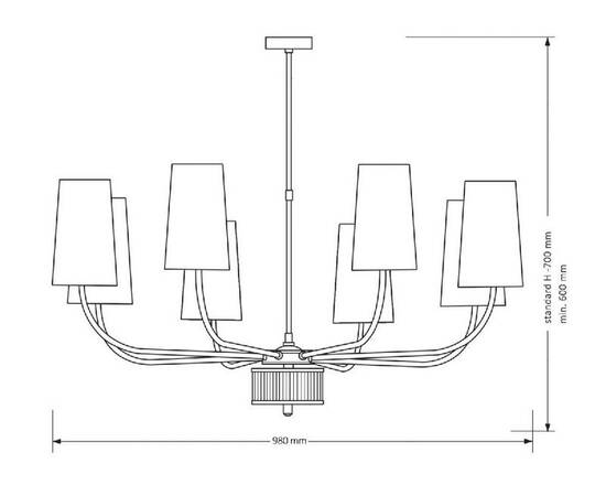 Люстра на штанге Kutek Mood Pesaro PES-ZW-6 (Z), изображение 2