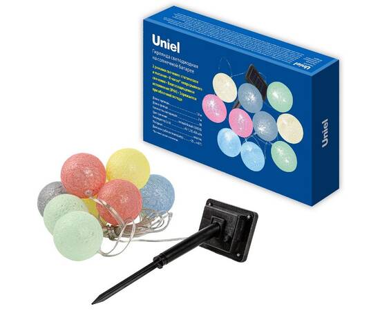 Гирлянда на солнечной батарее Uniel USL-S-139/PM2000 COTTON BALLS UL-00010436, изображение 2