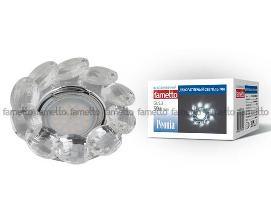 Встраиваемый светильник Fametto Peonia DLS-P114 GU5.3 CHROME/CLEAR 10547, изображение 2