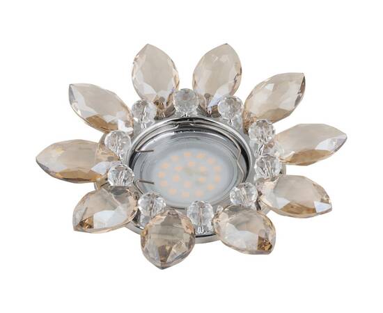 Встраиваемый светильник Fametto Peonia DLS-P112 GU5.3 CHROME/COGNAC+CLEAR 10542