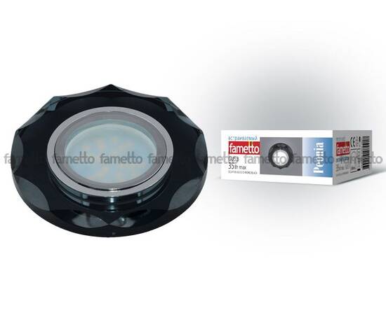 Встраиваемый светильник Fametto Peonia DLS-P105 GU5.3 CHROME/BLACK 09992, изображение 2