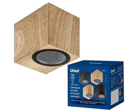 Уличный настенный светильник Uniel UUL-P41A 6W/GU10 IP65 PINE UL-00010557, изображение 2