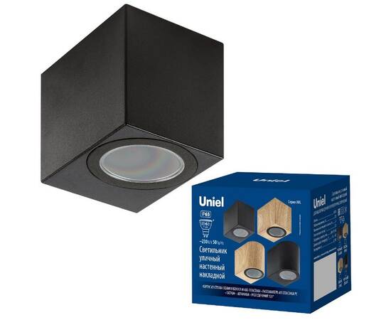 Уличный настенный светильник Uniel UUL-P41A 6W/GU10 IP65 BLACK UL-00010512, изображение 2