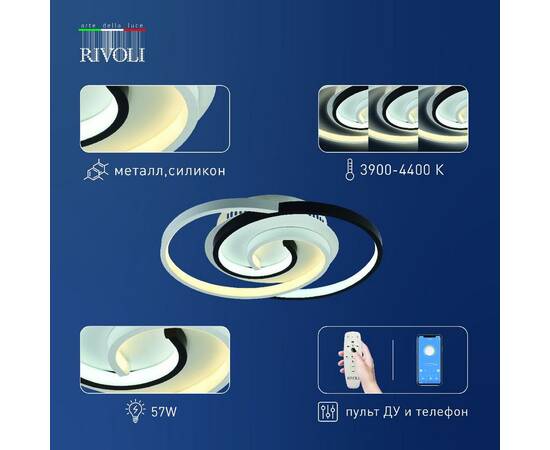 Потолочный светильник Rivoli Abby 6101-101 Б0059007, изображение 4
