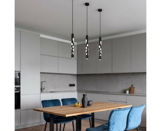 Подвесной светильник Eurosvet DLR037 12W 4200K черный матовый a055599, изображение 3