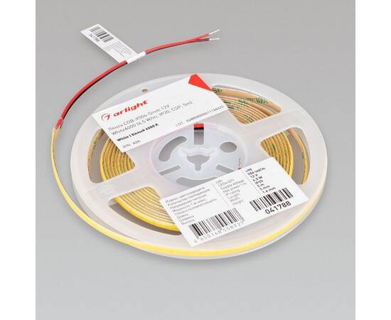 Светодиодная лента Arlight COB-X504-5mm 12V White6000 (6.5 W/m, IP20, CSP, 5m) 041788, изображение 2