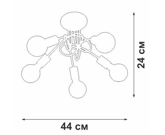 Потолочная люстра Vitaluce V3727-0/5PL, изображение 6