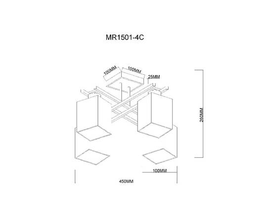 Потолочная люстра MyFar Eileen MR1501-4C, изображение 7