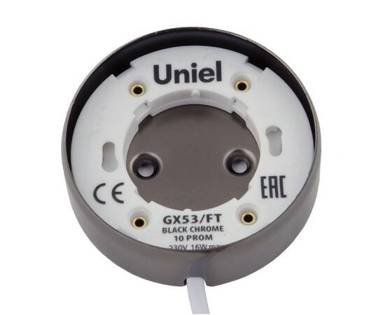 Накладной светильник Uniel GX53/FT BLACK CHROME 10 PROM UL-00003735