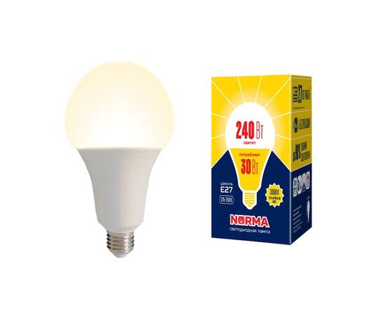 Лампа светодиодная Volpe E27 30W 3000K матовая LED-A95-30W/3000K/E27/FR/NR UL-00005604