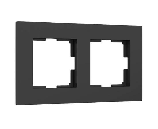 Рамка на 2 поста Werkel Slab черный матовый W0022908 4690389193378 a062800