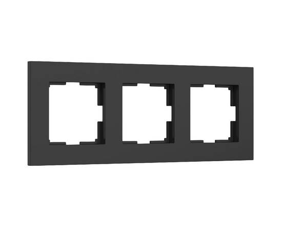 Рамка на 3 поста Werkel Slab черный матовый W0032908 4690389193422 a062801