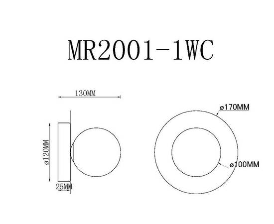 Настенный светильник MyFar July MR2001-1WC, изображение 6