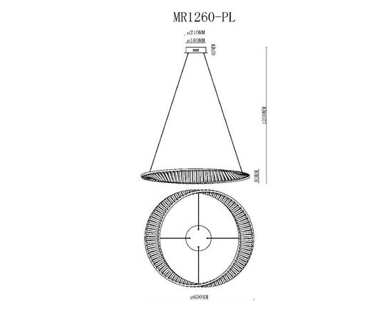 Подвесная люстра MyFar Ricky MR1260-PL, изображение 8