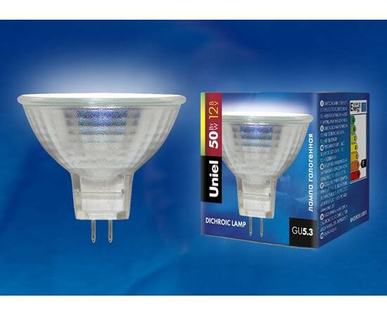 Лампа галогенная Uniel GU5.3 50W прозрачная MR-16-50/GU5.3 00483, изображение 2
