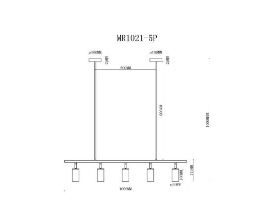 Подвесной светильник MyFar Dereck MR1021-5P, изображение 7