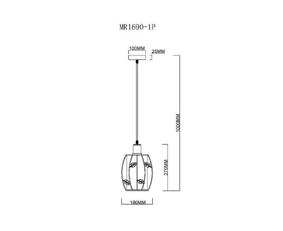 Подвесной светильник MyFar Huston MR1690-1P, изображение 6
