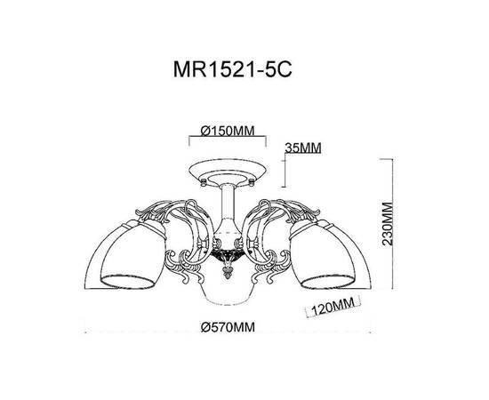 Люстра на штанге MyFar Biene MR1521-5C, изображение 8