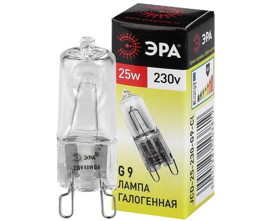 Лампа галогенная Эра G9 25W 3000K G9-JCD-25-230V-CL C0027376