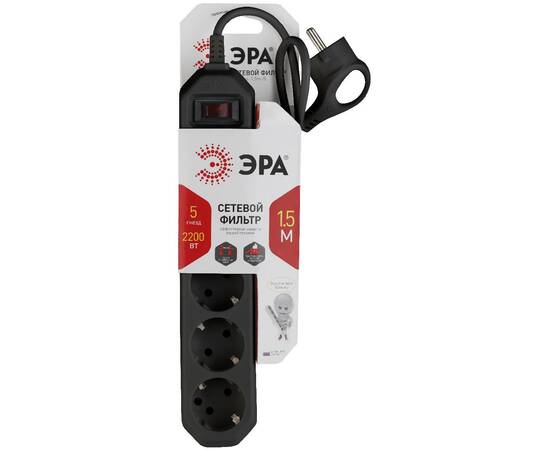 Сетевой фильтр Эра USF-5es-1.5m-B Б0019032, изображение 3