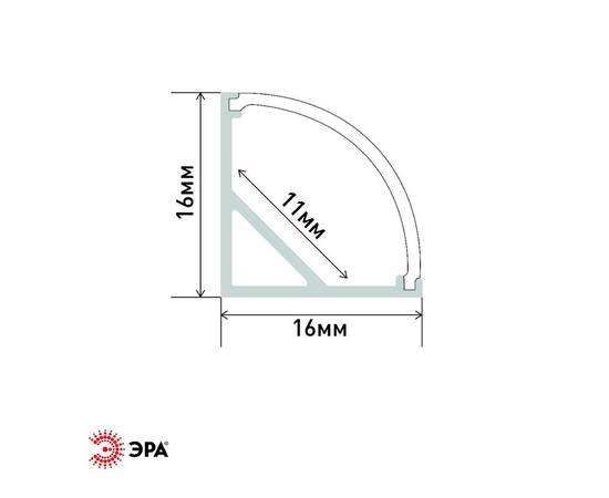 Комплект с угловым анодированным профилем Эра 1616R Б0039465, изображение 2