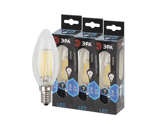 Лампа светодиодная Эра E14 7W 4000K F-LED B35-7W-840-E14 Б0027943, изображение 5