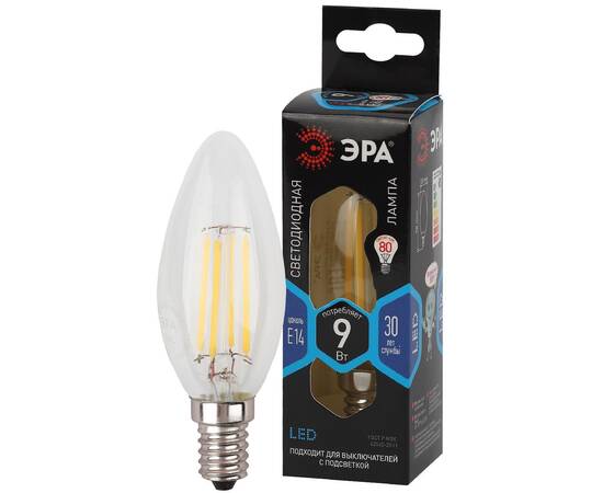 Лампа светодиодная Эра E14 9W 4000K F-LED B35-9w-840-E14 Б0046995