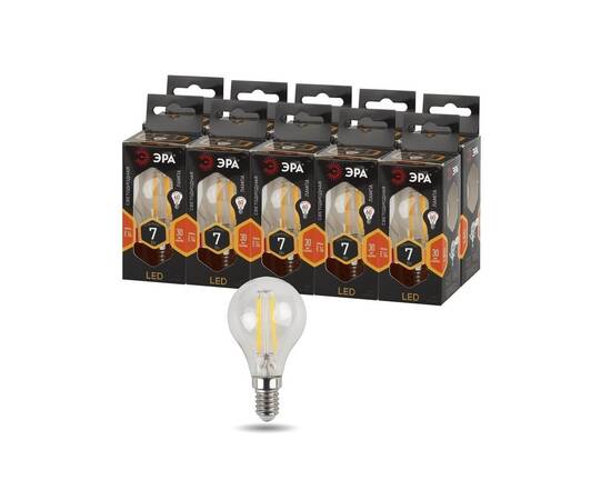 Лампа светодиодная Эра E14 7W 2700K F-LED P45-7W-827-E14 Б0027946, изображение 5