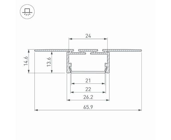 Профиль Arlight PLS-LOCK-H15-T-HIDE-3000 042807, изображение 3