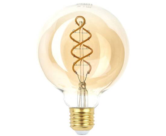 Лампа светодиодная Эра E27 7W 2400K F-LED G95-7W-824-E27 spiral gold Б0047663, изображение 2