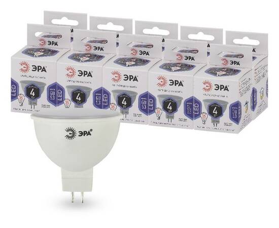 Лампа светодиодная Эра GU5.3 4W 6000K LED MR16-4W-860-GU5.3 Б0049068, изображение 4